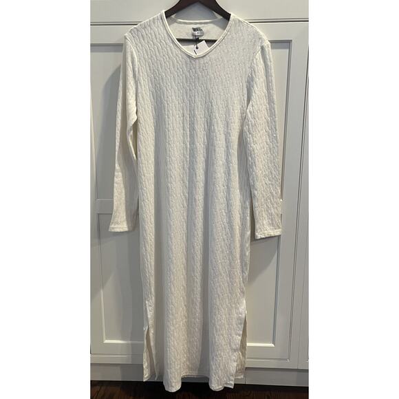 Blank maxi sweater dress Sz. XL rayon ivory NWT - Picture 3 of 7